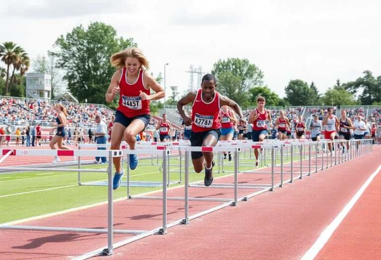 Athlete competing in track and field events