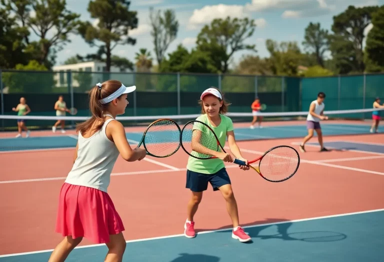 Milton High School girls tennis team with identical twins
