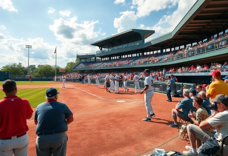 High school baseball players preparing for a game in Minnesota