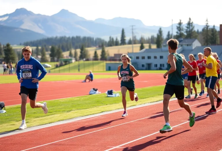 Athletes preparing for track and field championships in Montana