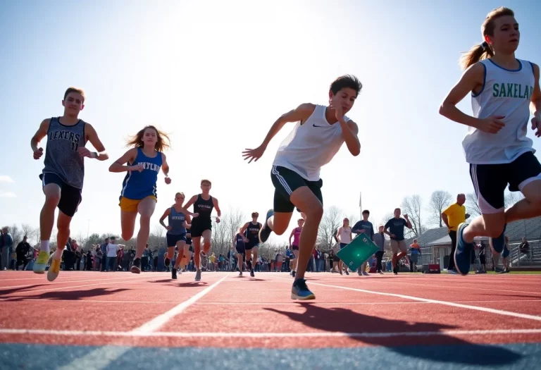 Montana high school athletes competing in track and field