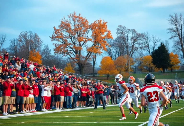 Community School of Naples Seahawks football team during a game.