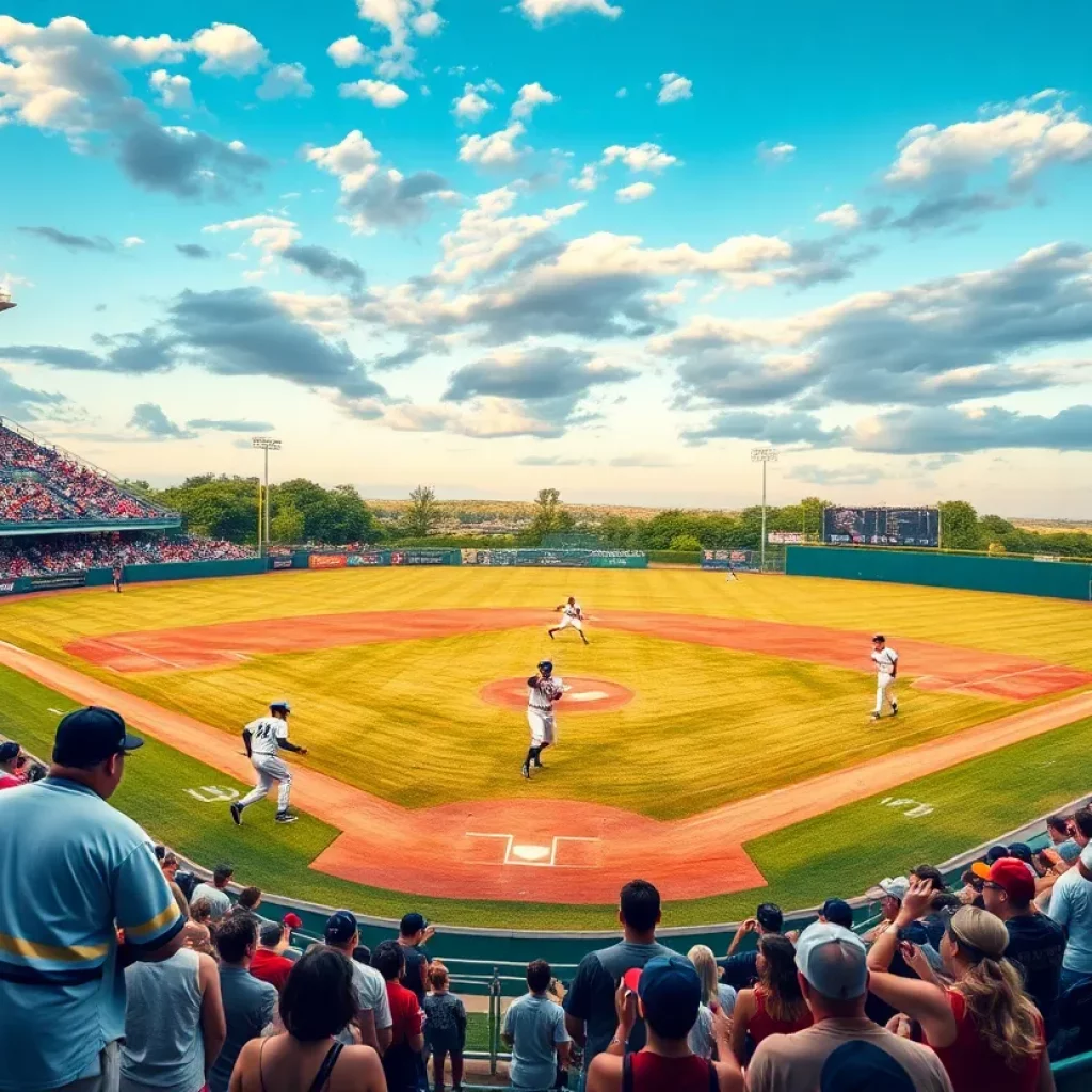 Exciting scene from Nebraska high school baseball championship game.
