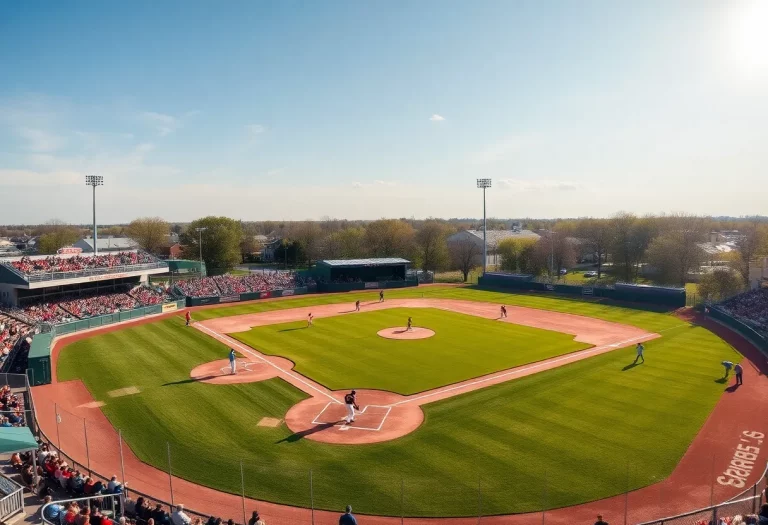 Exciting moment during a high school baseball game in Nebraska.