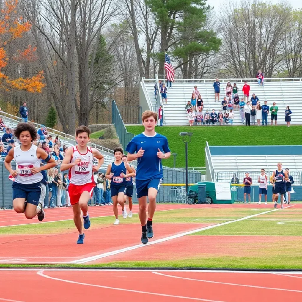 Athletes competing at the Nebraska High School Track and Field Championships