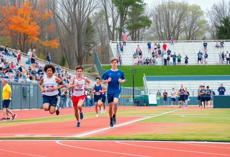Athletes competing at the Nebraska High School Track and Field Championships