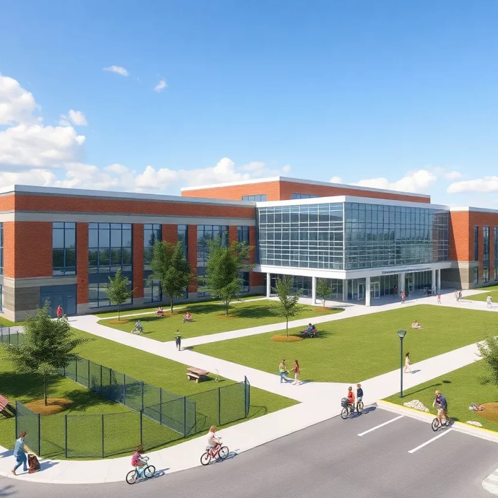 Conceptual image of the new Rock Springs High School design