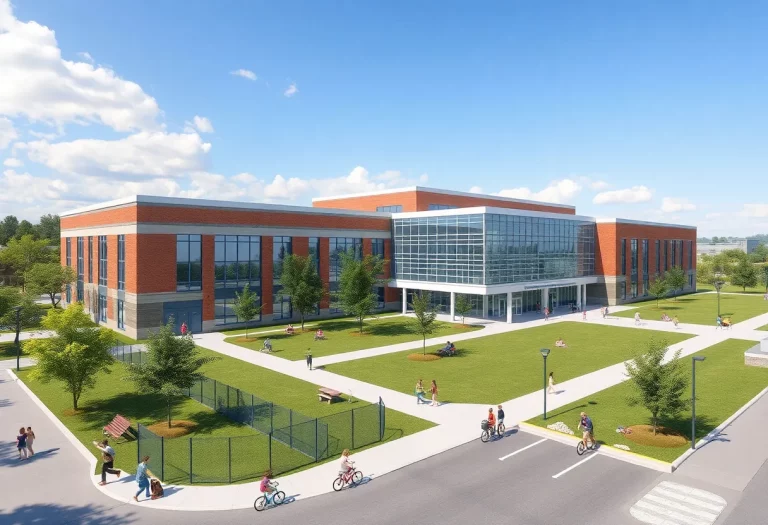 Conceptual image of the new Rock Springs High School design