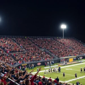 Nixa football fans celebrating commitment of a star player