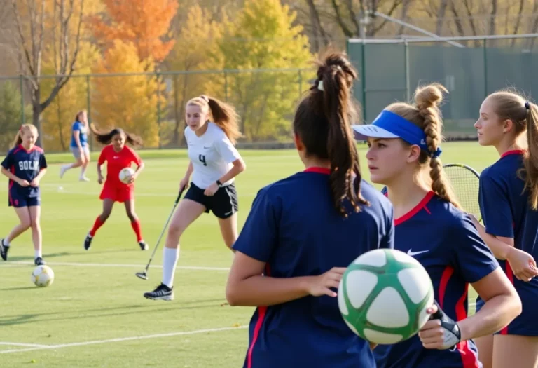 High school athletes competing in fall sports