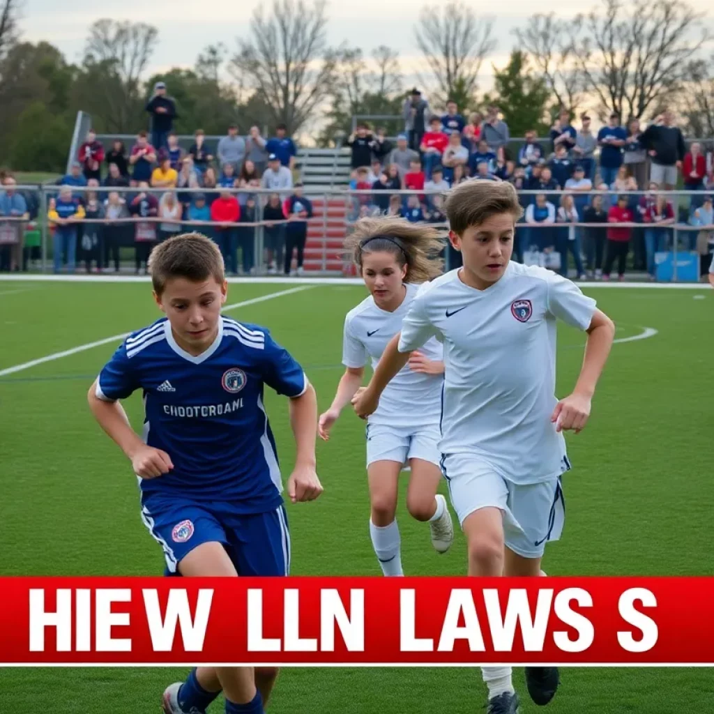 Players competing in the Oklahoma high school soccer playoffs.