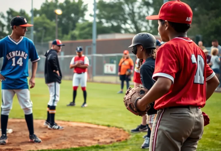 Pinole Valley High School baseball players engaging in a game