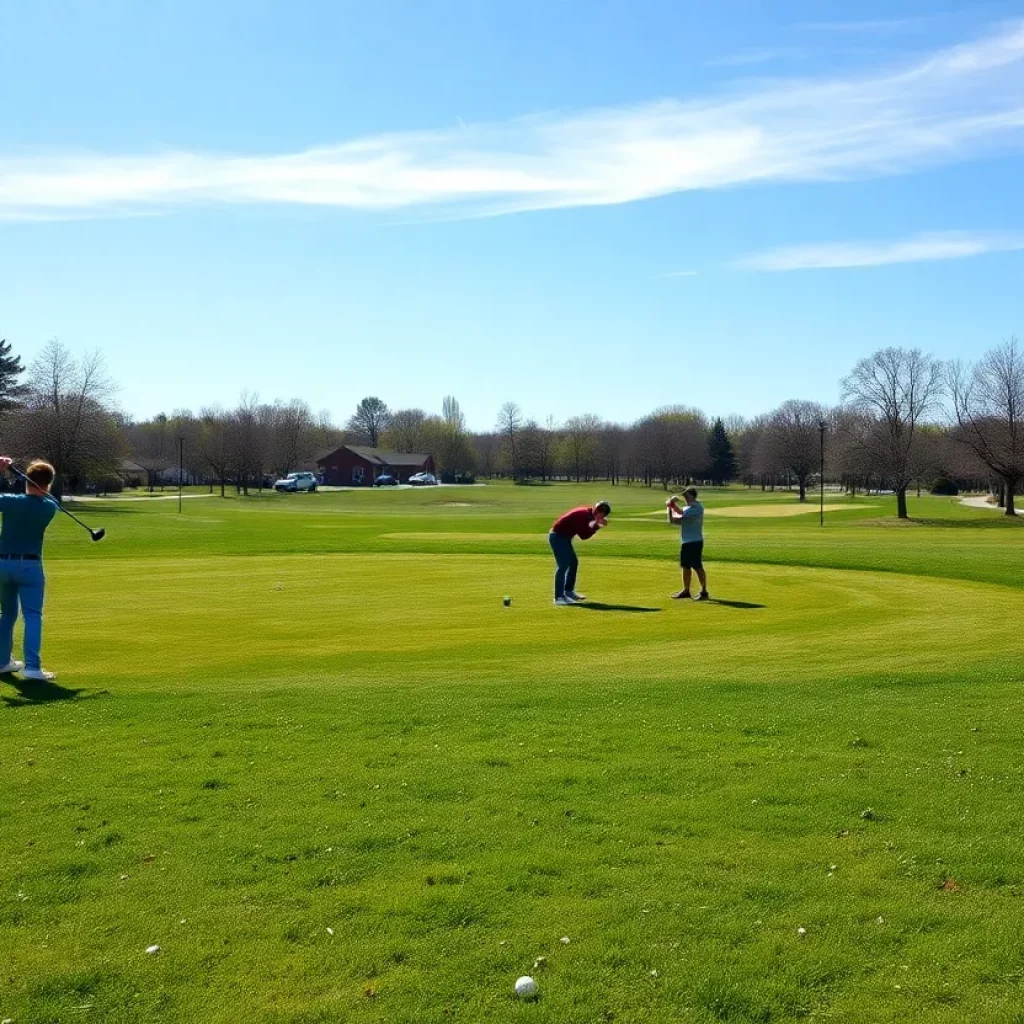 Pipestone Area High School golfers on the course during a tournament