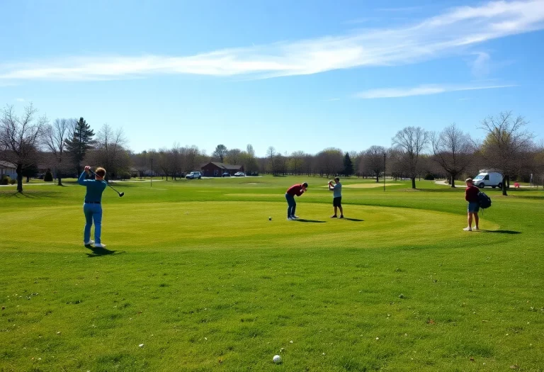 Pipestone Area High School golfers on the course during a tournament