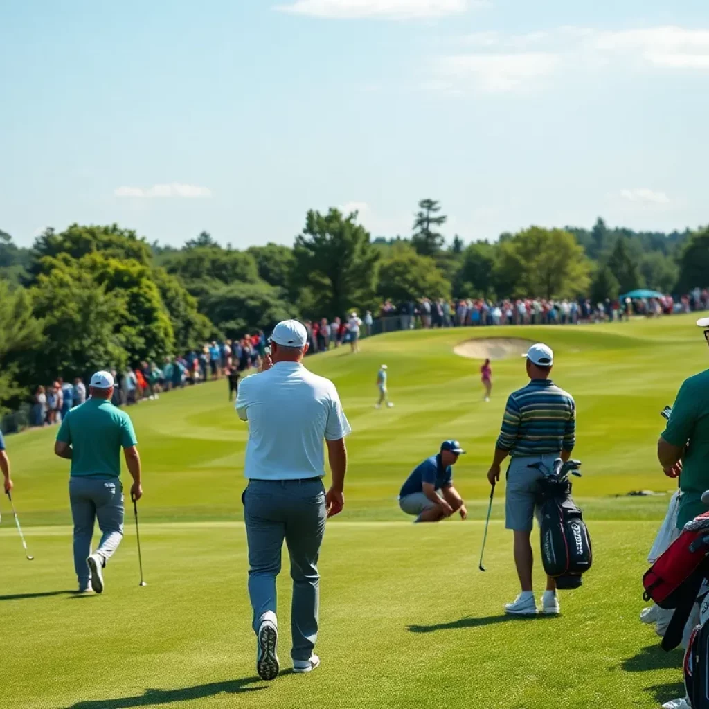 Pipestone Area Schools golfers competing in a tournament