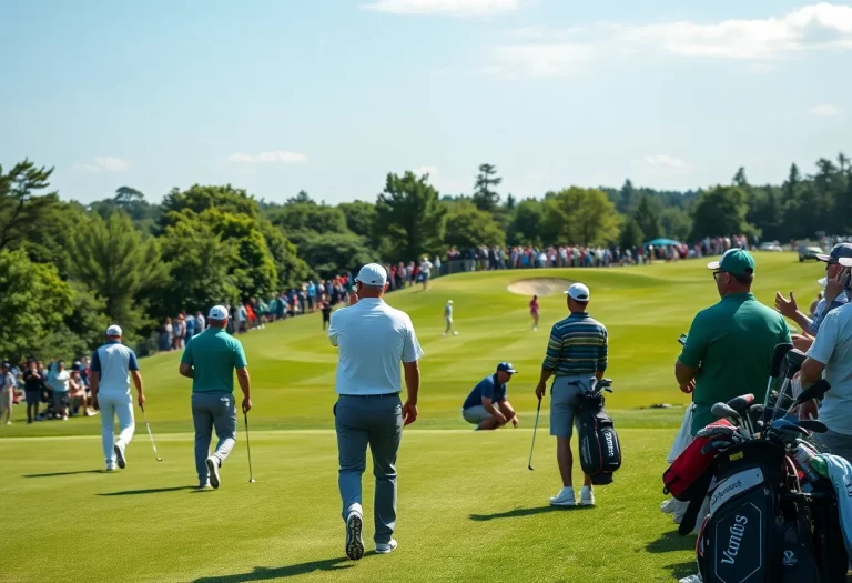 Pipestone Area Schools golfers competing in a tournament