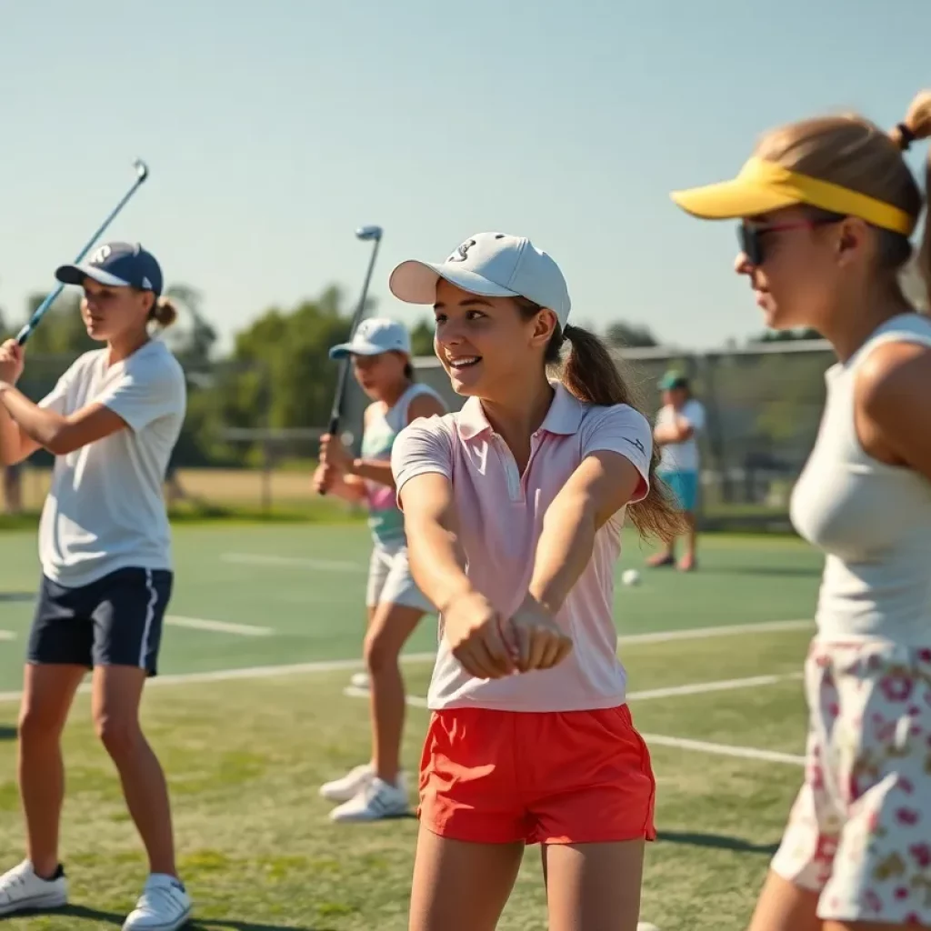 High school athletes competing in golf and tennis tournaments