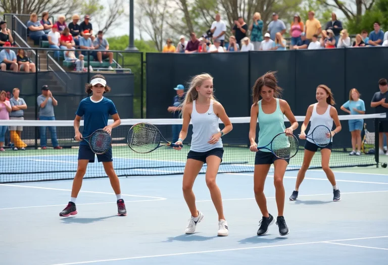 San Angelo Central High School Tennis Team competing at a tournament