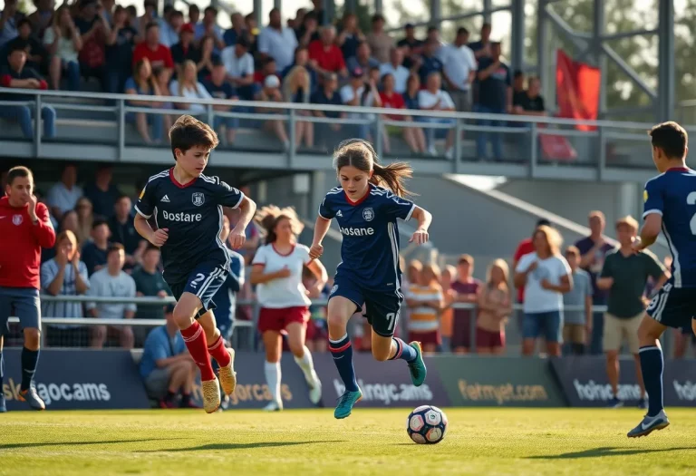 High school soccer players competing on the field in Sioux City.