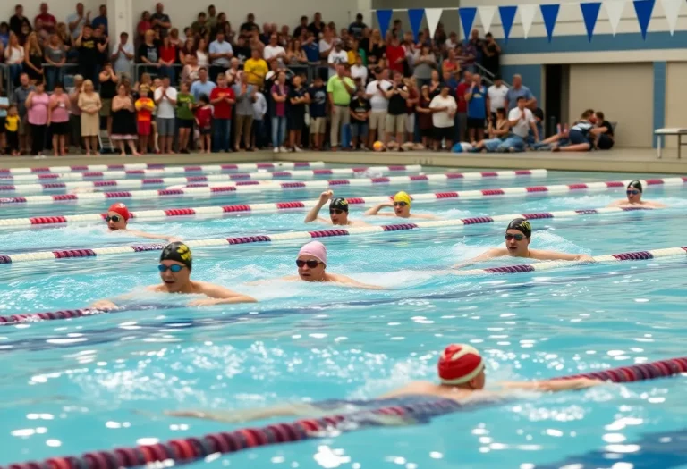 Swimmers at Southlake Carroll swim meet