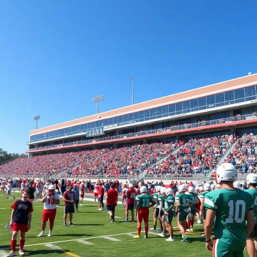 St. Petersburg Barons football team ready to play in a packed stadium