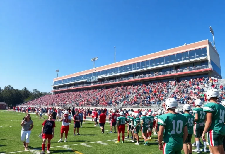 St. Petersburg Barons football team ready to play in a packed stadium
