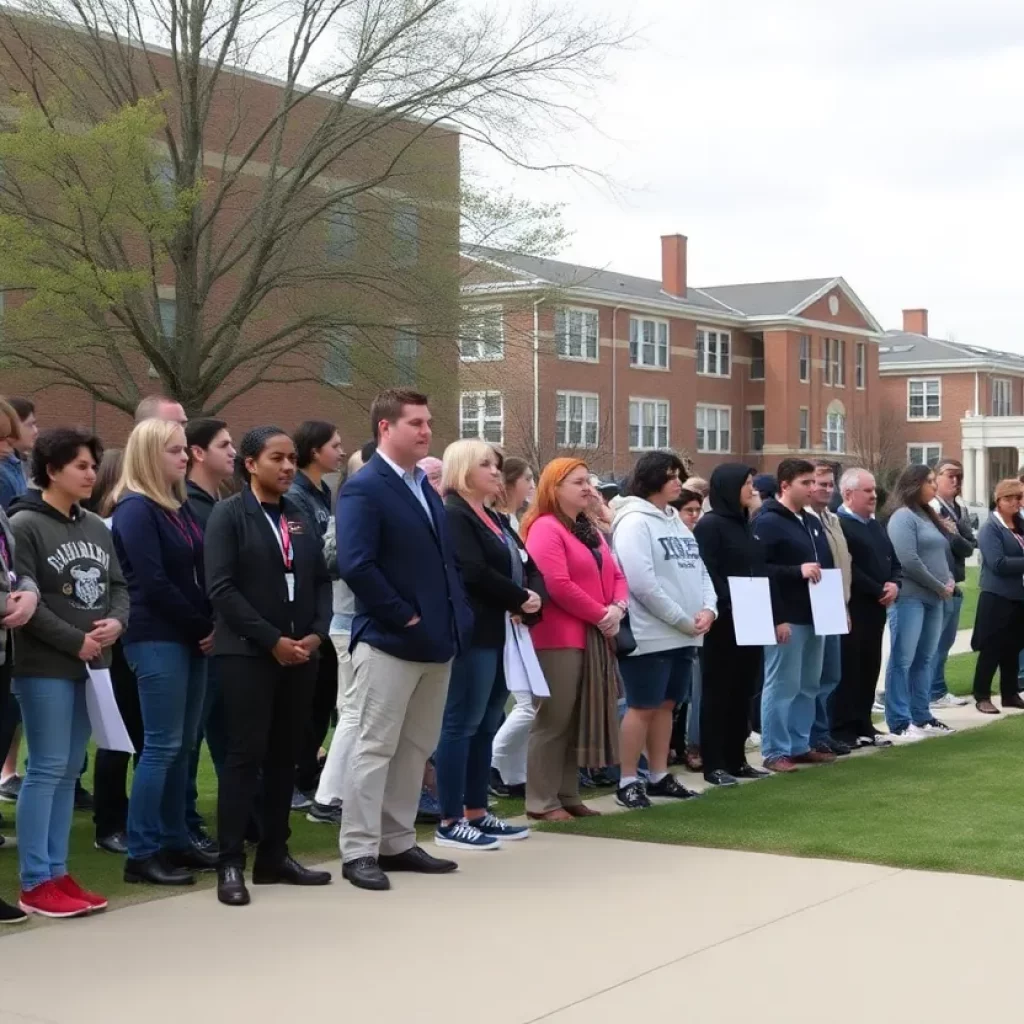 Community members gathering in Syracuse in response to hazing incident.