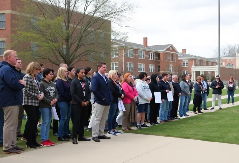 Community members gathering in Syracuse in response to hazing incident.
