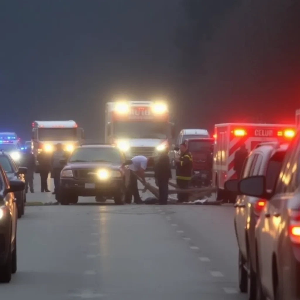 Emergency services responding to a serious accident on the Taconic State Parkway