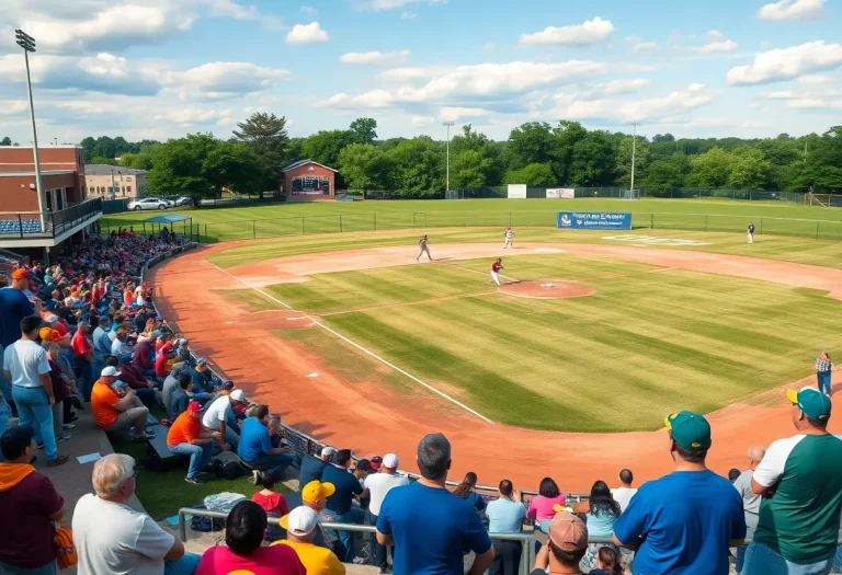 Exciting baseball match at a Texas high school playoffs