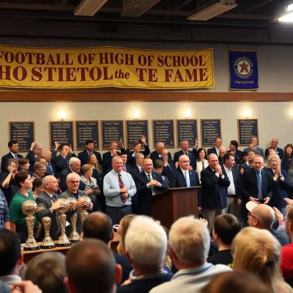 Ceremony honoring Texas high school football legends