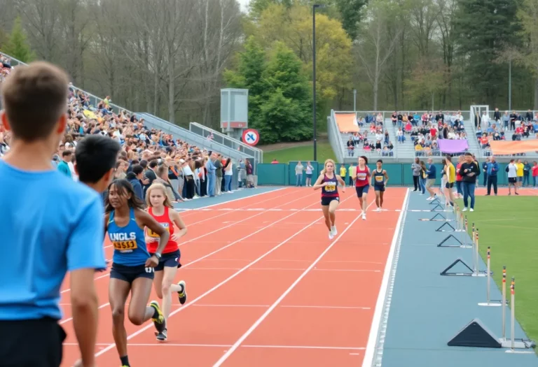 Athletes competing at the Iowa High School Track and Field State Meet 2025