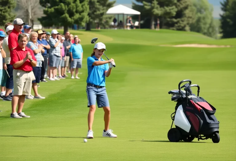 Young golfers competing in a tournament in Treasure Valley