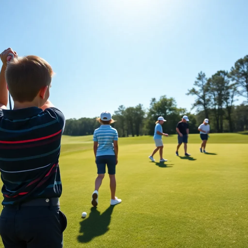 Young golfers competing in Treasure Valley golf tournament