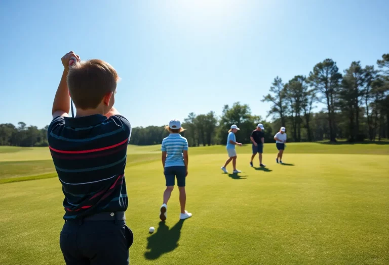 Young golfers competing in Treasure Valley golf tournament