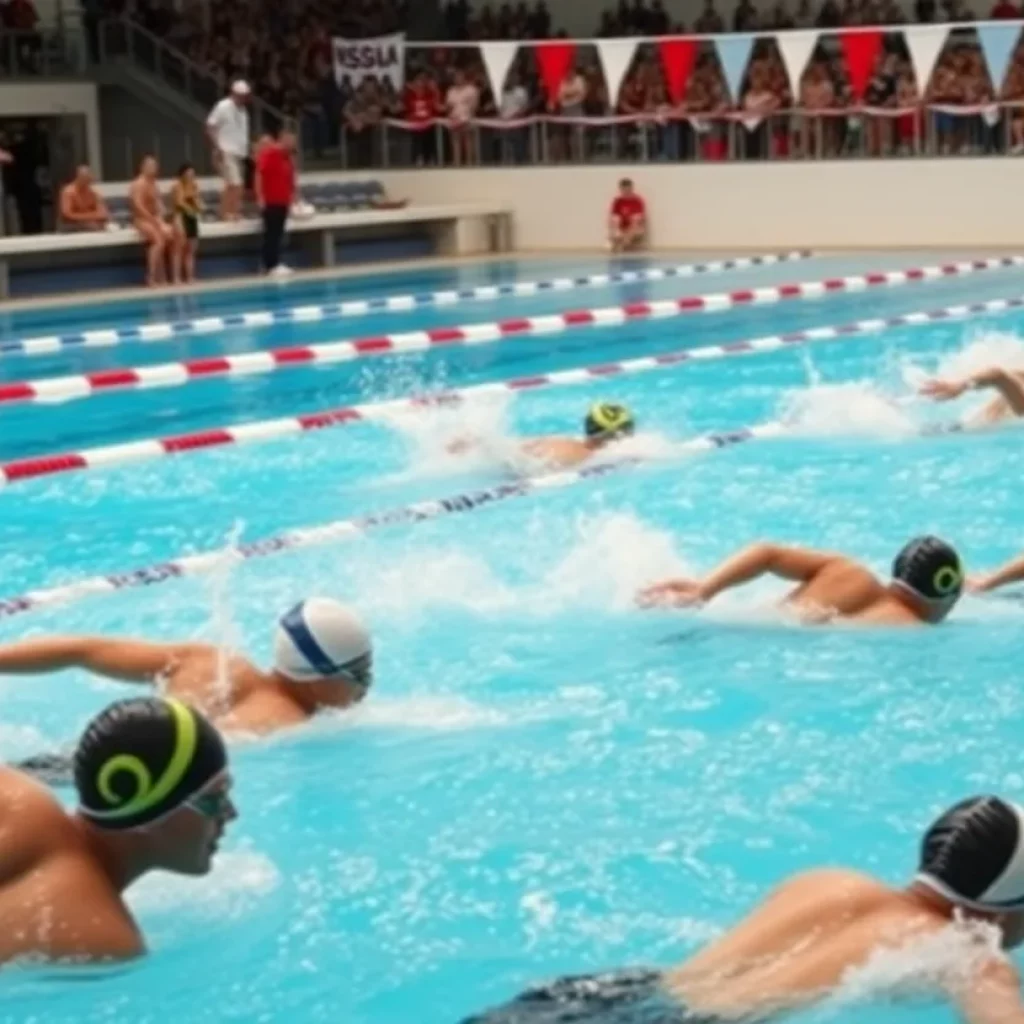 Swimming competition at the Trinity League Championships