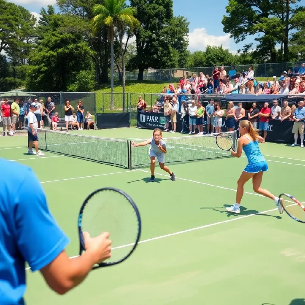 Exciting high school tennis match at Wareham High School