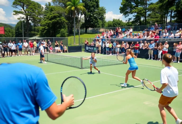 Exciting high school tennis match at Wareham High School
