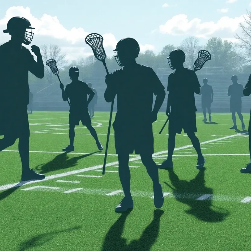 Illustration related to a high school lacrosse hazing incident.