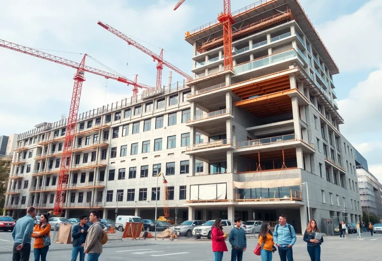 Construction site of Westside High School expansion