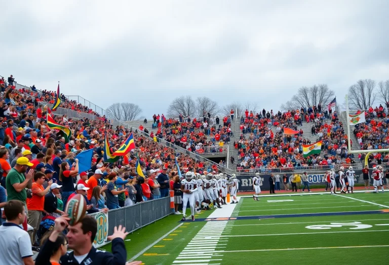 Crowd cheering during the 2024 CNB Kickoff Classic football game