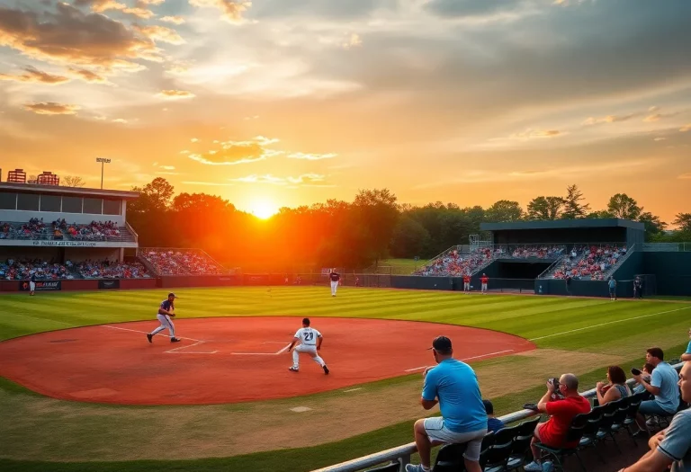 High school baseball players in action on the field