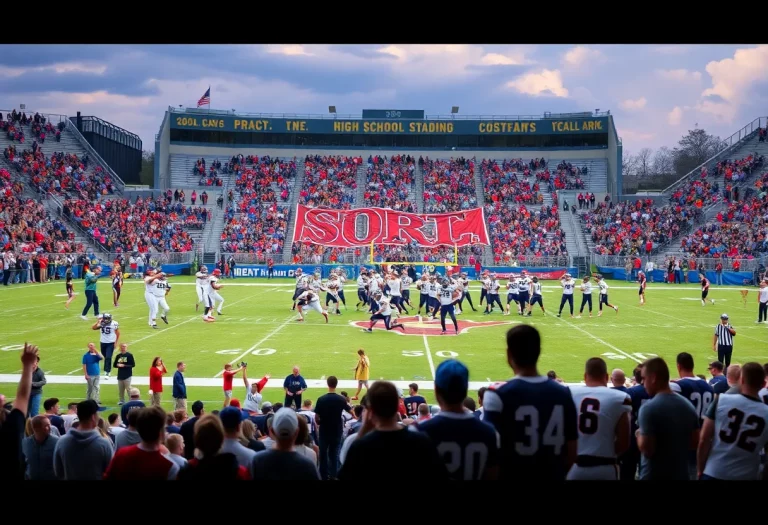 Excited fans at the All-Star high school football game