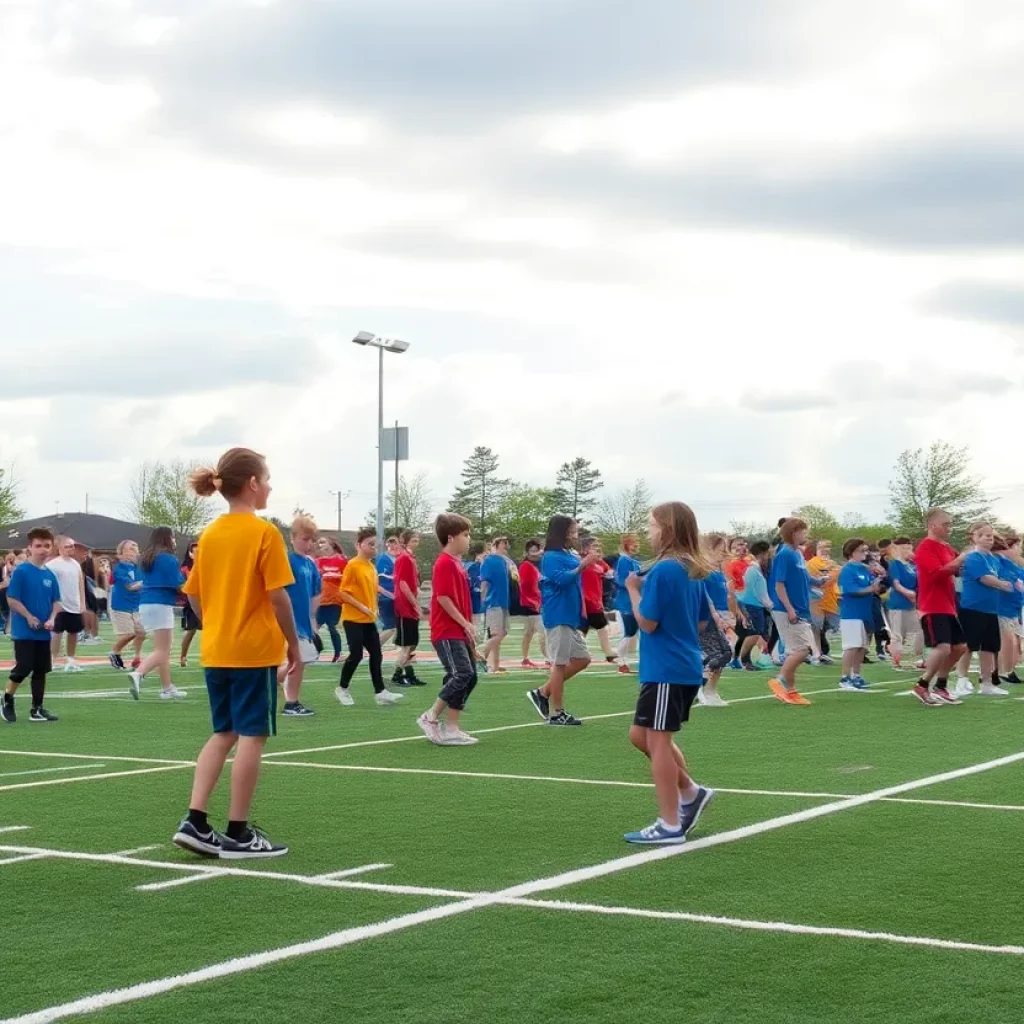 Students engaged in high school sports activities in Appleton