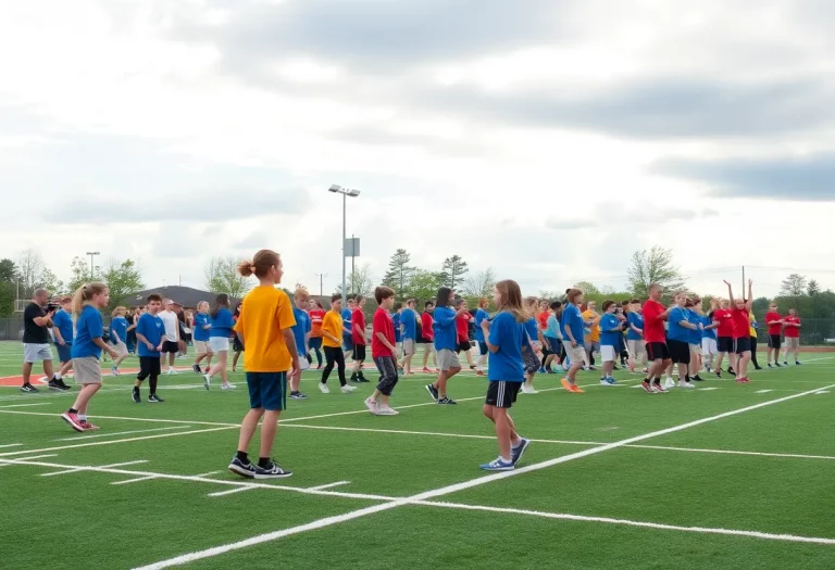 Students engaged in high school sports activities in Appleton