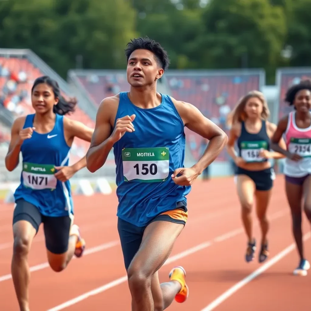 Track and Field athletes competing together in an inclusive environment.