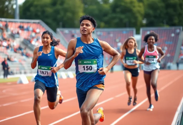 Track and Field athletes competing together in an inclusive environment.