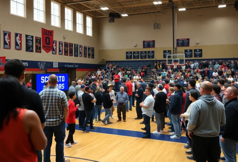 Community gathering at Archbishop Ryan High School for NBA Draft watch party