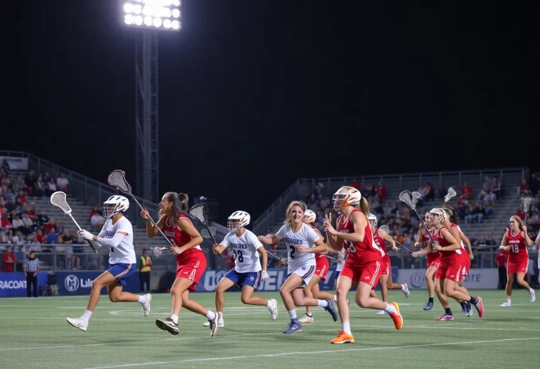 Calvert Hall Boys Lacrosse team celebrating their championship victory