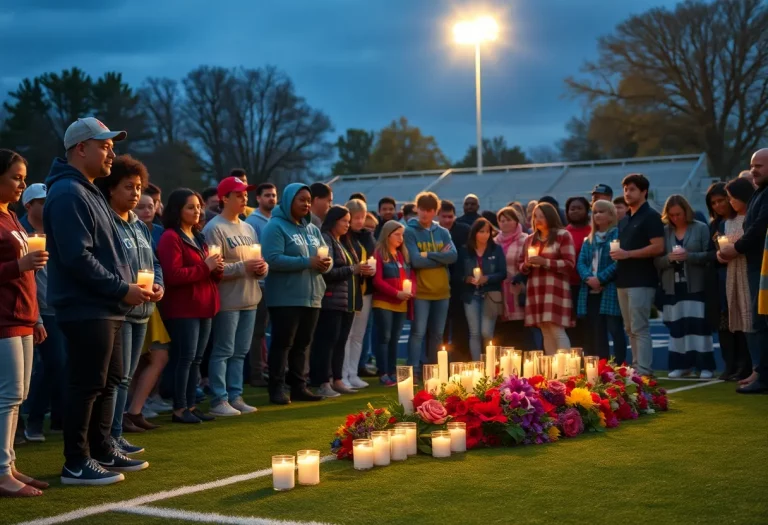 Vigils held for young football star in Camden community